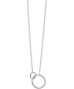 Necklace Double Circle Silver