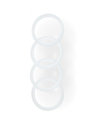 Glacial 4-pack Silicone Rings White