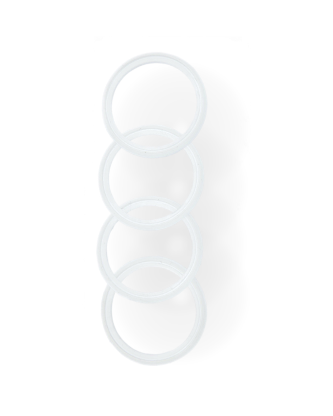 Glacial 4-pack Silicone Rings White