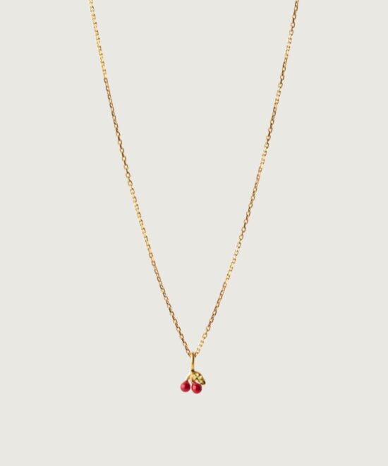 Cherry Necklace Red