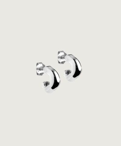 Gianna Hoops Small Silver