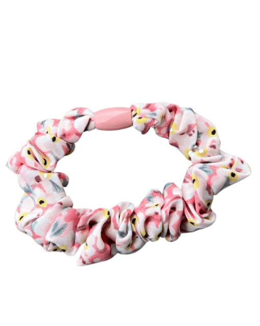 Scrunchie Pink Flowers Small