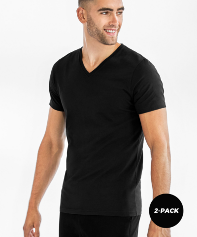 2-Pack V-Neck T-Shirt Black