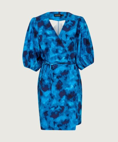 Gia Wrap Dress Malibu Blue