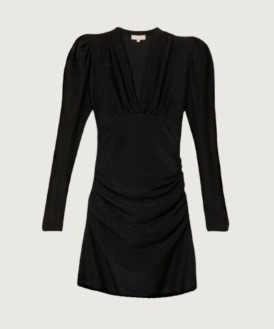 Glitter Jersey Mini Dress Black