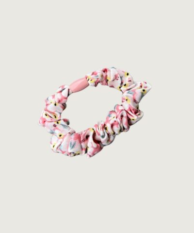 Scrunchie Pink Flowers Small