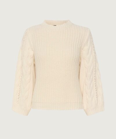 Ravalina Cable Pullover White