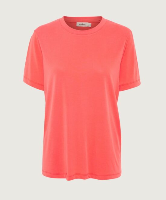 Columbine Loose Fit Tee Hot Coral