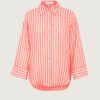 Belira Shirt Hot Coral Stripes