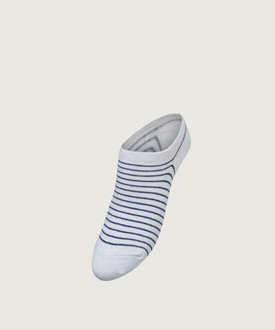 Stripe Glitter Sneakie Sock White
